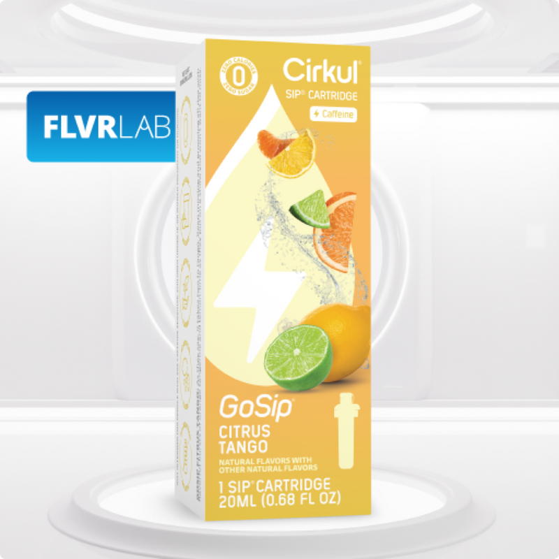 Zero-Calorie GoSip Citrus Tango NOZA - Electrolyte Hydration Enhanced Taste Cartridges Detail